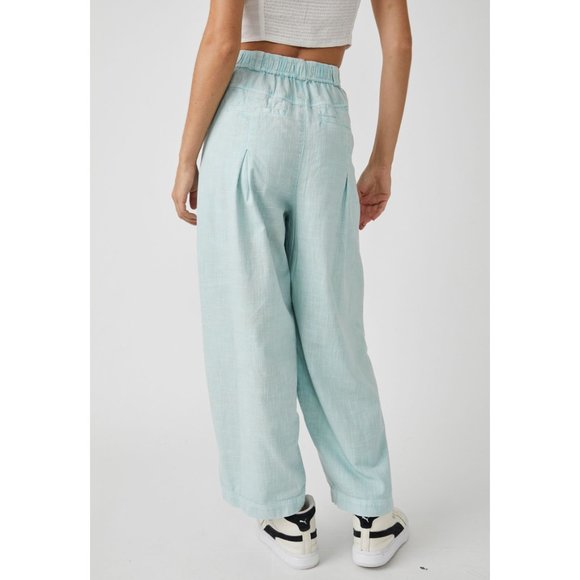 🎉LAST CHANCE🎉 FREE PEOPLE Lotta Love Trousers / Skies - Picture 4 of 10